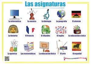 Learn Foreign Language Skills Spanish subjects Las asignaturas
