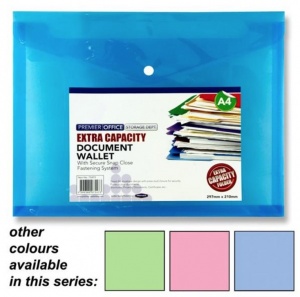 Extra capacity document wallet