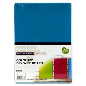 Blue dry wipe board