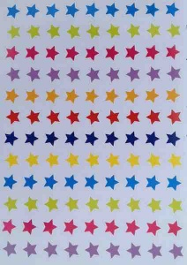 Stars sticker sheet