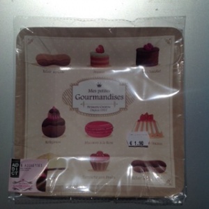 Assiettes Mes petites gourmandises (marron)