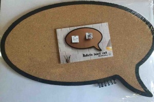 Speech bubble cork bulletin board oval