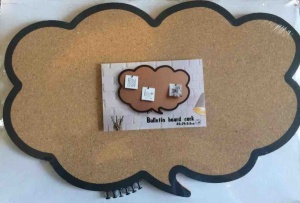 Speech bubble cork bulletin board cloud shape