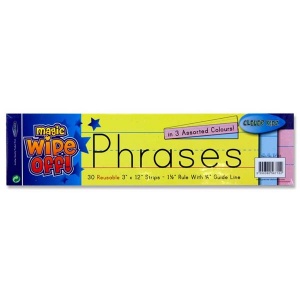 Dry wipe phrase strips