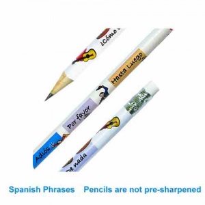 Reward pencil with Spanish phrases