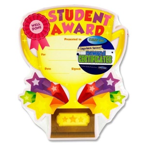 Student award certificate