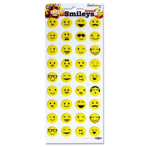 Smiley sticker badge