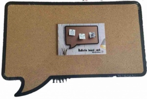 Speech bubble cork bulletin board rectangle