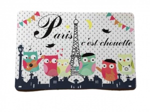 Paris c'est chouette plastic poster/ table mat