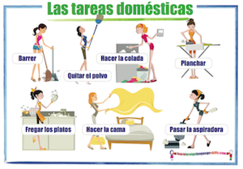Learn Foreign Language Skills Spanish housework Las tareas ...