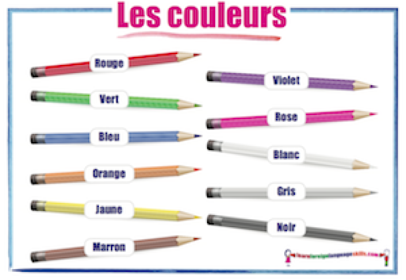 Learn Foreign Language Skills French Colours - Les couleurs