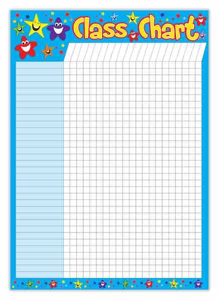 Learn Foreign Language Skills Class chart Blue