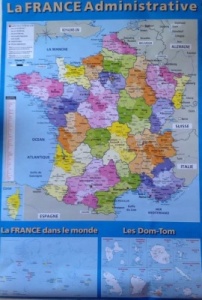 Carte de France / French map  61x 91.5cm
