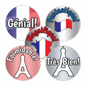 French praise metallic variety sticker