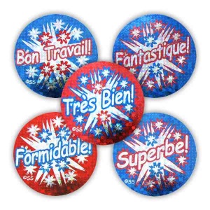 Sparkling praise words sticker