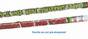 Happy Christmas from your teacher pencil