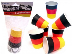 German flag paper cups