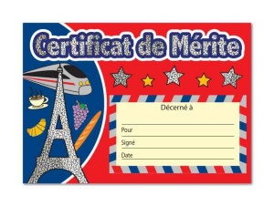 Certificat de mrite Sparkling