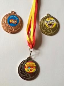 Spanish reward medal gold, silver and bronze