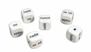 Set of 6 Spanish Negatives Dice