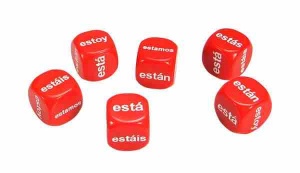 Set of 6 Spanish Estar Dice