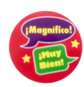 Magnifico speech bubble sticker