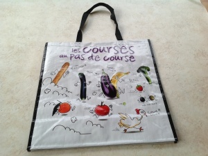 French shopping bag ''Les courses au pas de course