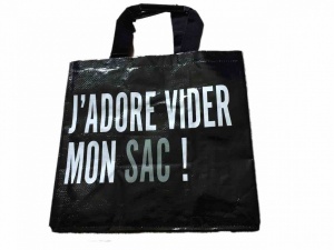 J'adore vider mon sac! shopping bag