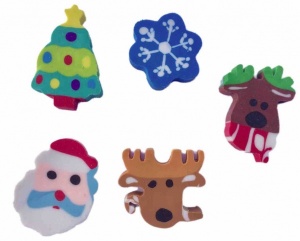 Set of Christmas erasers